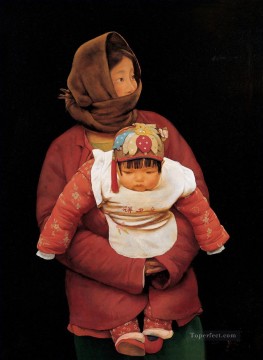 Other Chinese Painting - Mother and Child WYD Chinese